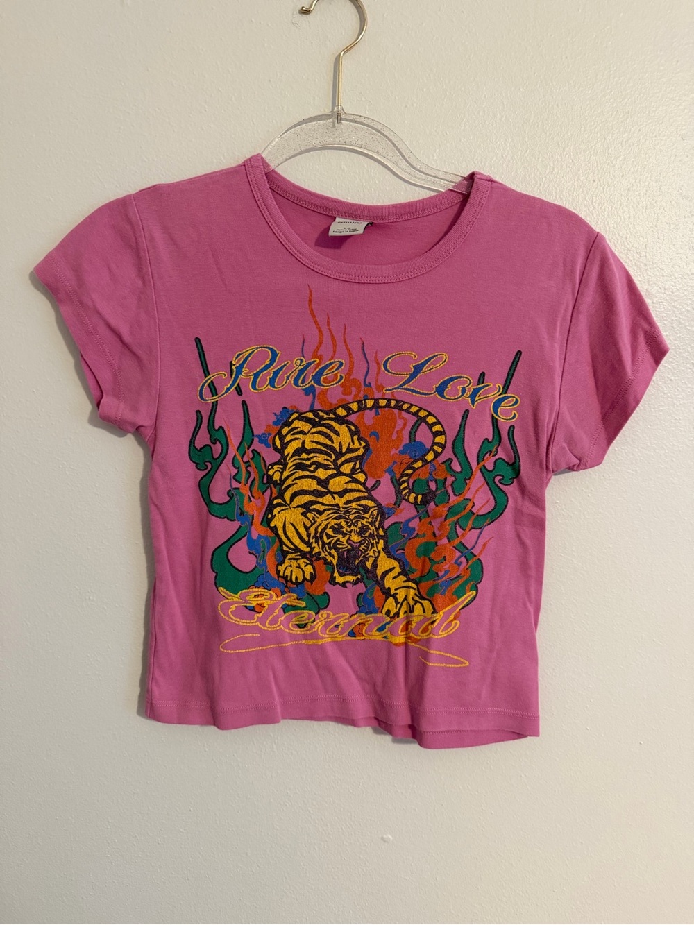 Urban Outfitters Pink Graphic Tiger Tee